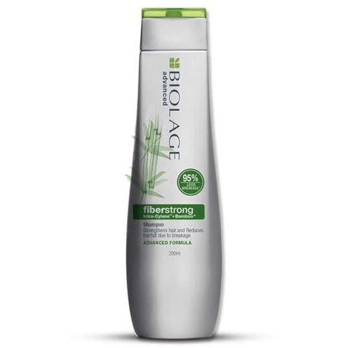 Biolage Professional Fiberstrong Anti-Breakage Shampoo, 95% less breakage & Reduces Hairfall, Makes Hair 12x Stronger by Reinforcing Strength & Elasticity, With Bamboo, Vegan & Cruelty-Free, 200ml