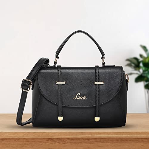 Lavie Women s Beech Flap Satchel Bag Black Ladies Purse Handbag