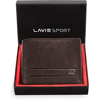 Lavie Sport Faux Leather Attorney Embossed Men s Wallet | Purse for Men,Brown
