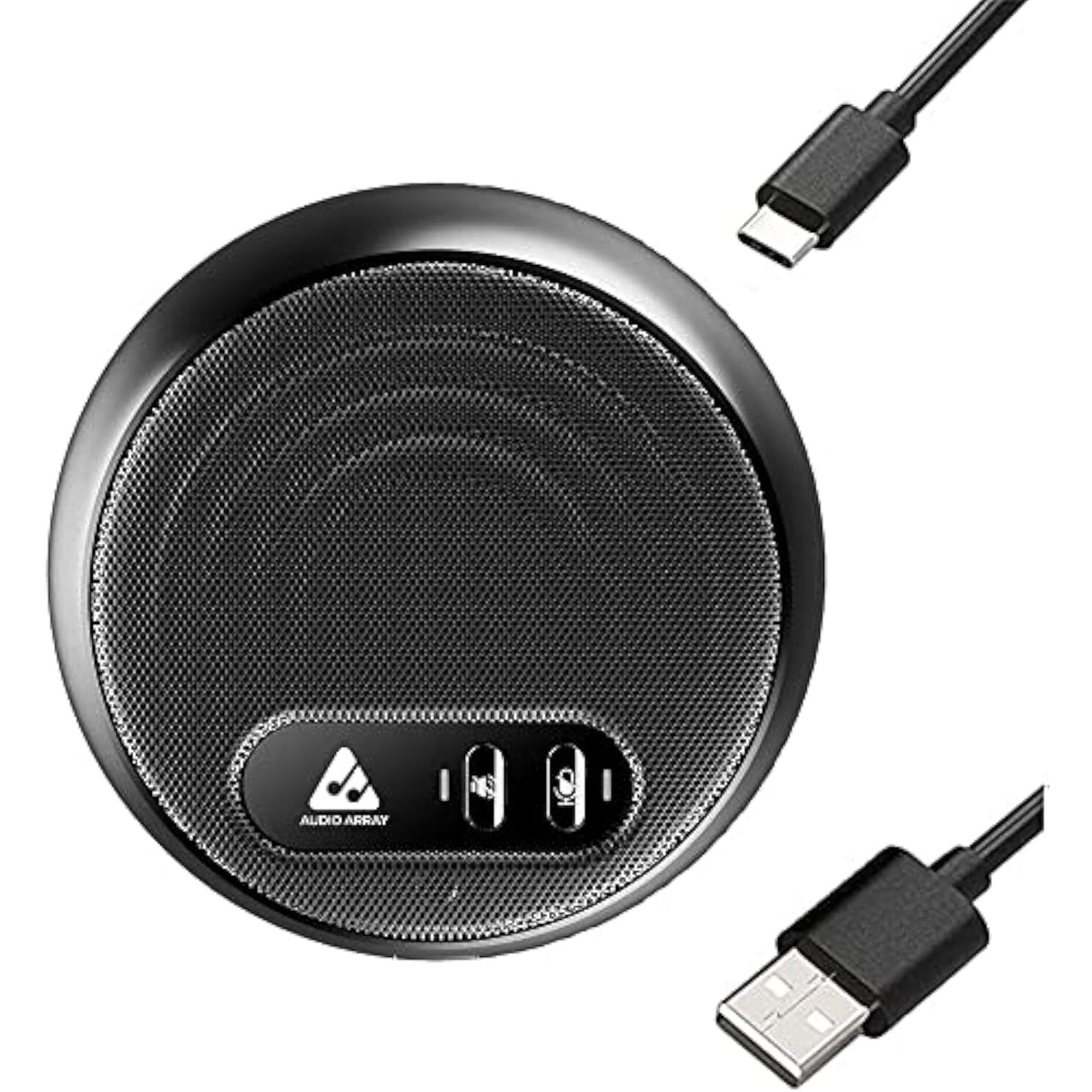 Audio Array AM-C10 USB Plug & Play Conference Microphone & Speaker | Omni Directional Pickup Upto 4M | Speaker and Mic Mute Buttons | Volume Control & Mute Button| Ideal for Meeting & Video Call