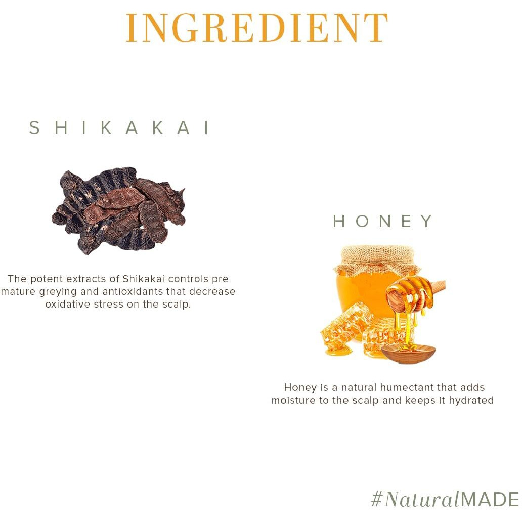 Khadi Natural Shikakai & Honey Shampoo for Strong Hair | Herbal Shampoo for Controlling Hair Fall | Natural Shampoo for Repairing Damaged Hair | SLS & Paraben Free | Suitable for All Hair Types | 210ml