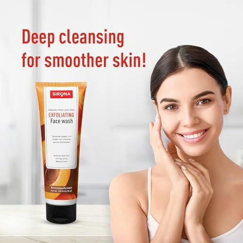 Sirona Natural Exfoliating Face Wash for Men & Women - 125 ml | Suitable For All Skin Type