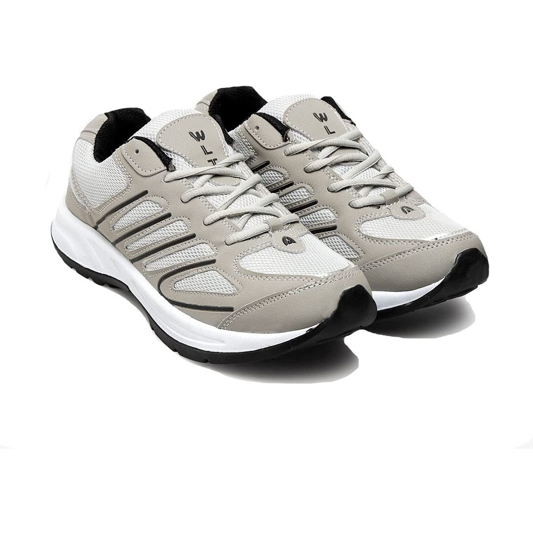 ASIAN Men s Grey & Black Running Shoe - 7 UK
