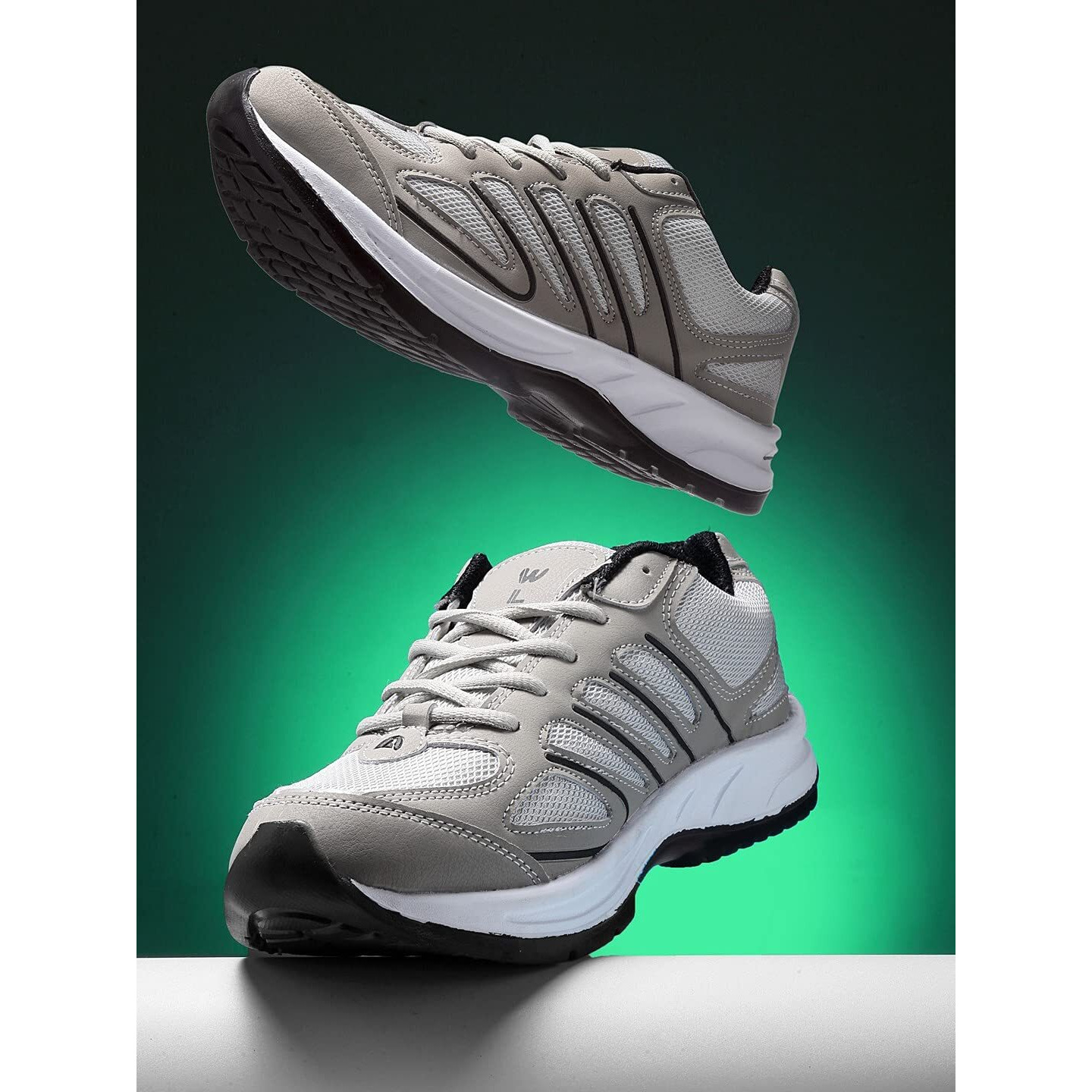 ASIAN Men s Grey & Black Running Shoe - 7 UK