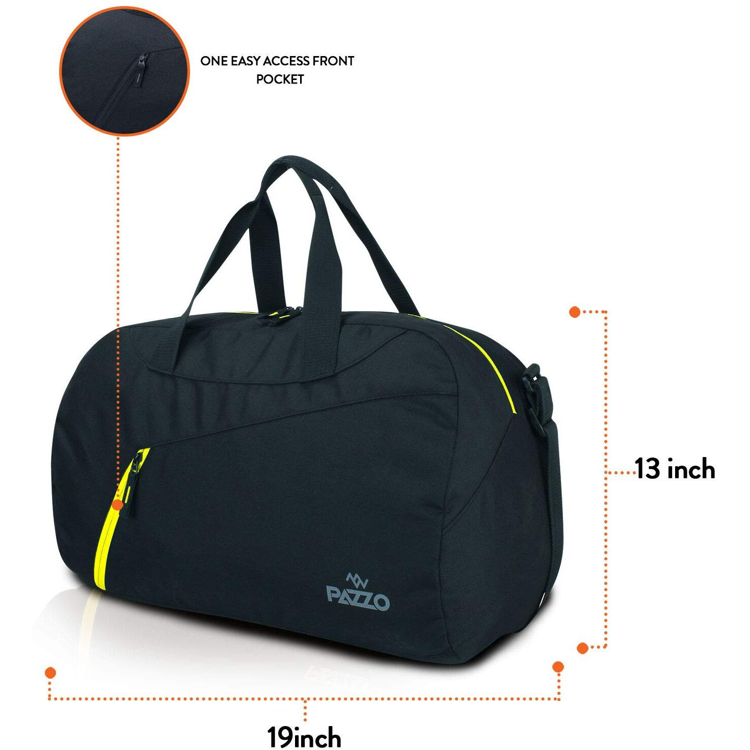 PAZZO Trance Medium 44L Duffle Bags for Men | Water Resistant Bag for Travelling | Gym Bag for Men | Traveling Bag with 1 Year Warranty| Gym Bag for Women