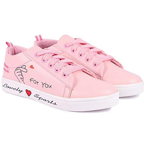 Longwalk Women Casual Sneakers Shoes Pink (7 UK/India 40 Euro)