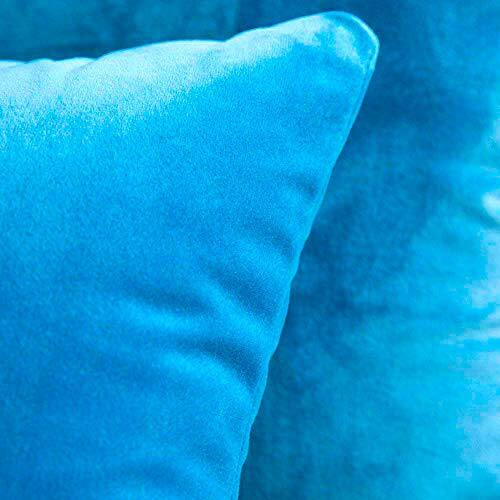 Khooti Velvet Cushion Cover, 10x10 (Bondi Blue)(Pack of 5)