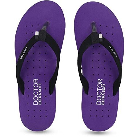 DOCTOR EXTRA SOFT Women s Orthopedic Slipper (Purple_3 UK)