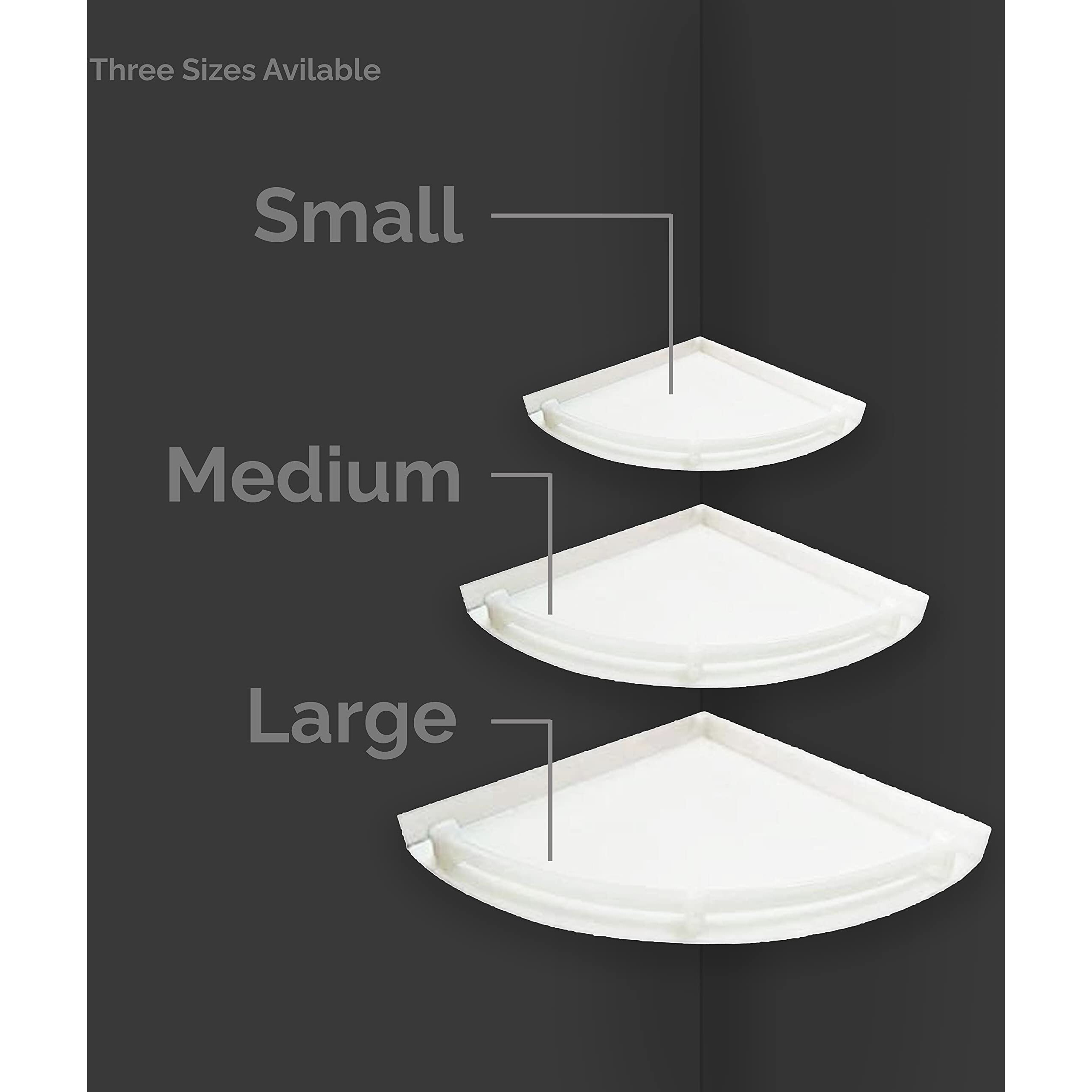TNT THE NEXT TREND Corner Shelf Unbreakable White Corner Set for Bathroom and Kitchen Shelves (Pack of 3, Plastic)