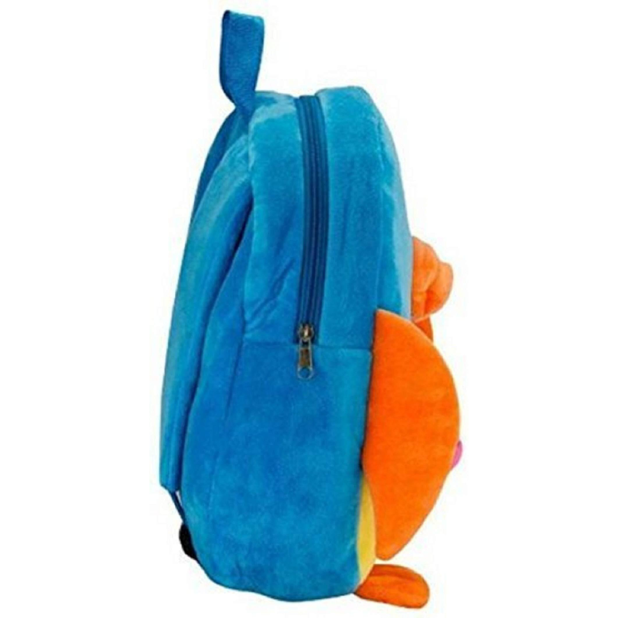 Blue Tree Duck Kid's Soft Plush Multi Color Cartoon Backpack For Travelling, Picnic Bag, Gift Purpose (Duck 3-5 Years)