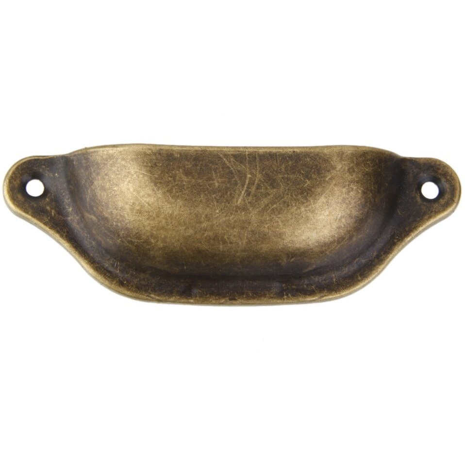 Hasthip Generic Imported 10Pcs Antique Brass Door Cabinet Knob Wardrobe Drawer Shell Pull Handle-Perfect For Home & Office Drawers