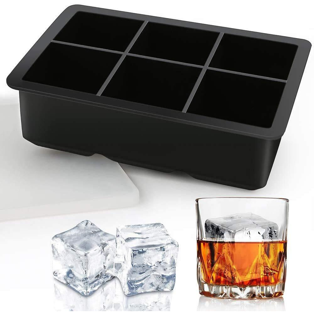 Zurato Ice Cube Trays Silicone Ice Cube Tray Big Size Ice Cube Molds For Whiskey & Cocktails, Keep Drinks Chilled, Reusable And Bpa Free (Ice Cube Tray)