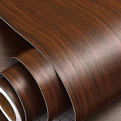 Sarvatray Vinyl Stickers For Kitchen, Pvc Wallpaper Sticker Kitchen Wall Stickers Oil Proof Heat Resistant, Self Adhesive Wallpaper For Kitchen (3 M Dark Wooden No2)
