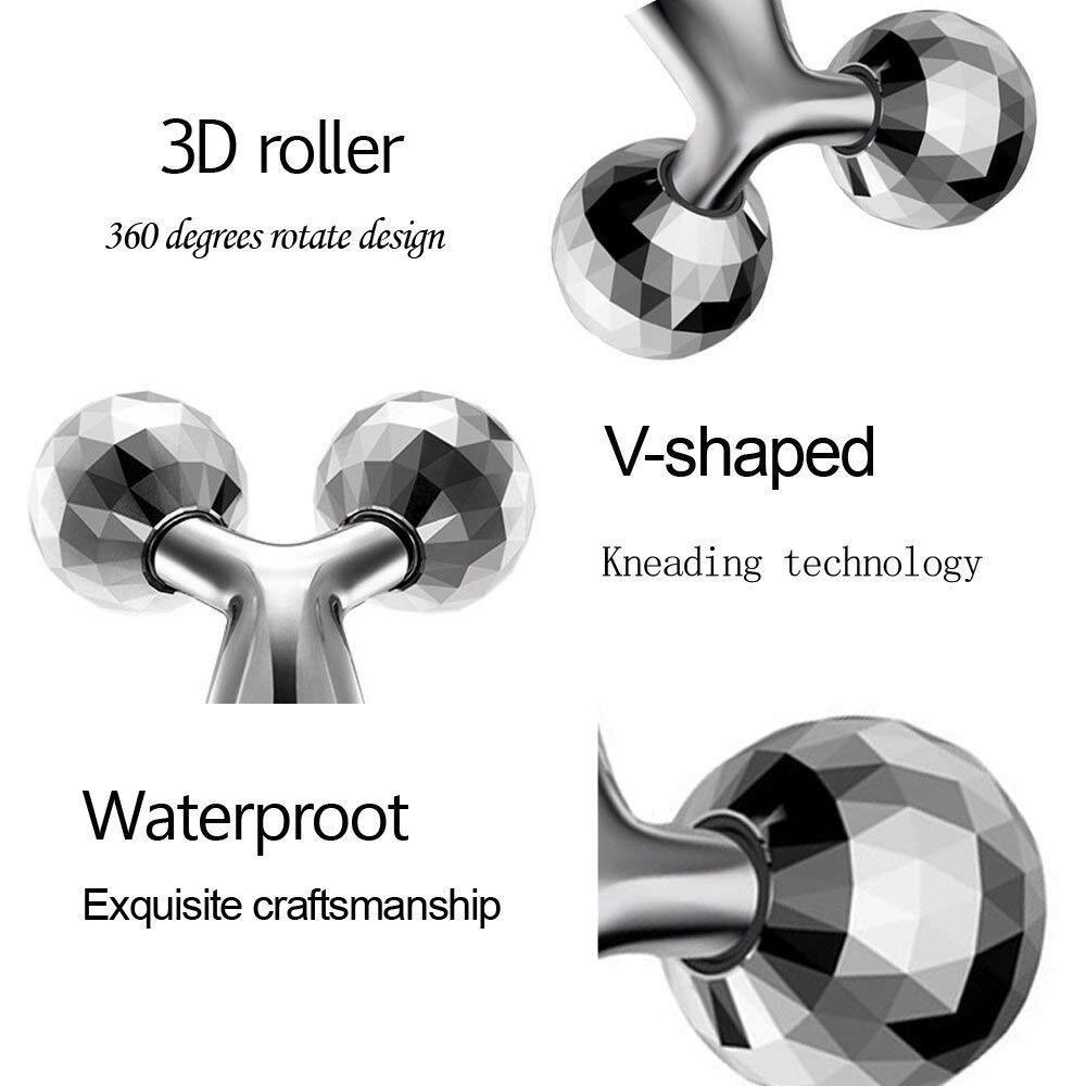 Laxit  Face Stone Jade Roller Massager With Gua Sha Jade Stone And 3D Roller Facial Combo For Skin Eye Body Massager Women Men Reusable