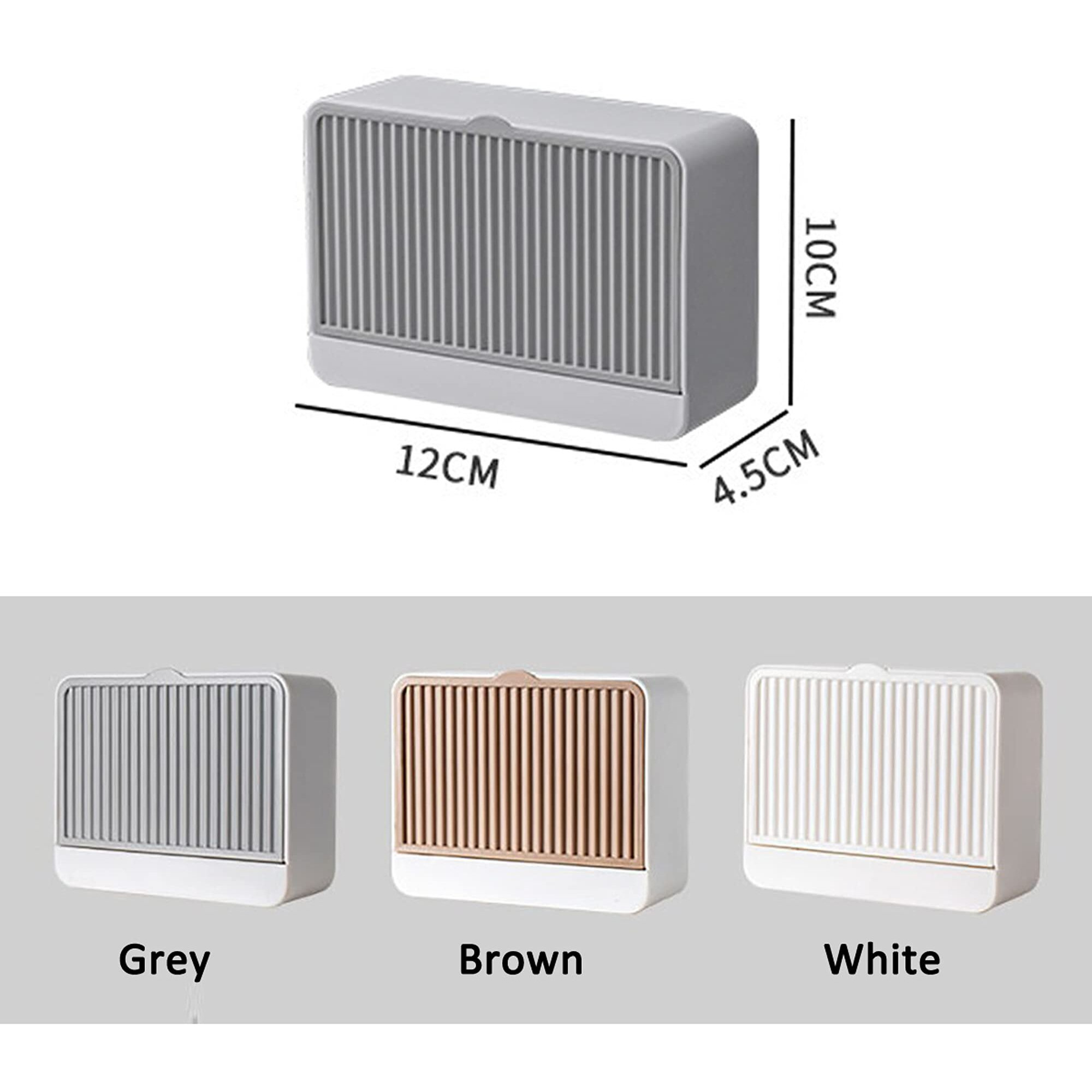 Arura (Label) Flip Wall Mounted Soap Holder With Drain Drawer Soap Box Dish Easy Cleaning For Home Kitchen Bathroom (Random Color)