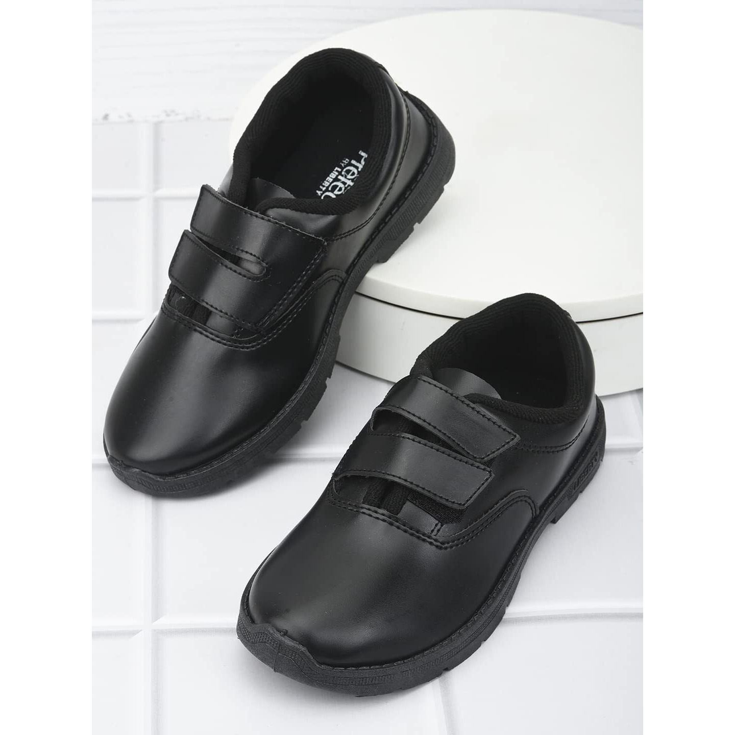 Liberty Kids S/Boy-V Black School Shoes - 9C Uk