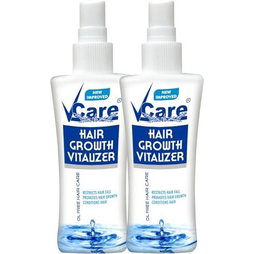 Vcare Hair Growth Vitalizer 100Ml | Hair And Moisturize Dry Head | Control Hair Fall For All Hair Type | Boost Hair Growth | Dandruff Control Serum Oil Free (Pack Of 2)