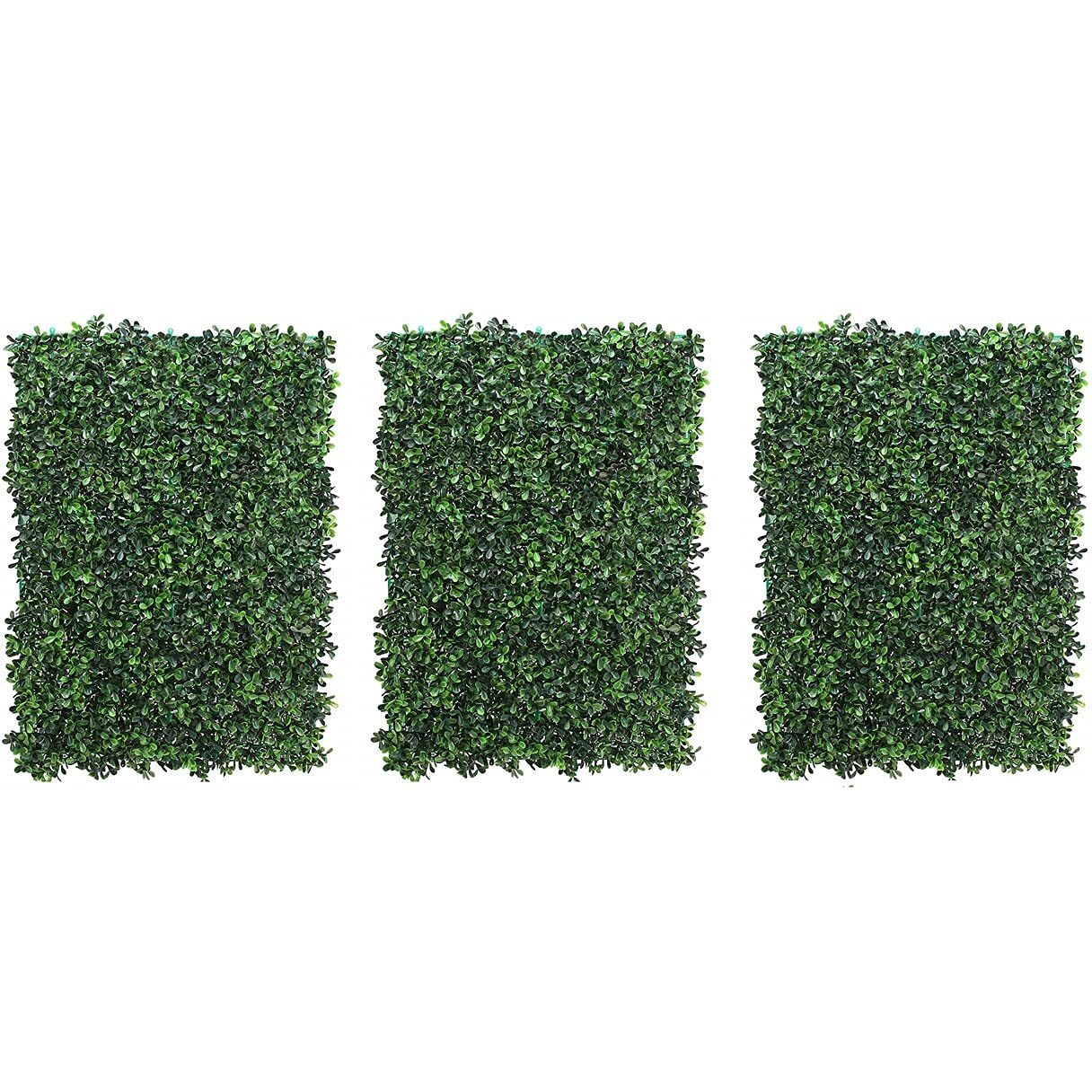 Golden Cart Plastic Artificial Wall Grass For Home Decoration (3 Pc) I Grass Mat For Wall I Vertical Garden Artificial Plants (Dark Green, 60Cm X 40Cm X 3Cm, Pack Of 3)