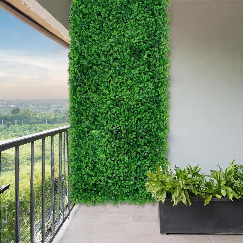 Golden Cart Plastic Artificial Wall Grass For Home Decoration (2 Pcs) I Grass Mat For Wall I Vertical Garden Artificial Plants (Lemon Green, 60Cm X 40Cm X 5Cm, Pack Of 2)