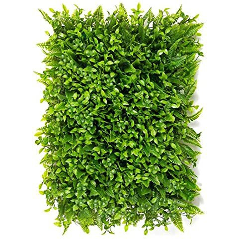 Golden Cart Artificial Wall Grass For Home Decoration (4 Pcs) I Grass Mat For Wall I Vertical Garden Artificial Plants (Natural Green, 60Cm X 40Cm X 8Cm, Pack Of 4)