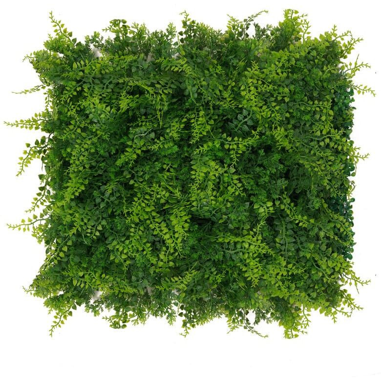 Golden Cart Plastic Artificial Wall Grass For Home Decoration (9 Pcs) I Grass Mat For Wall I Vertical Garden Artificial Plants (Green Leaves Design, 50Cm X 50Cm X 5Cm, Pack Of 9)