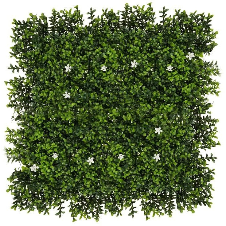 Golden Cart Plastic Artificial Wall Grass For Home Decoration (5 Pcs) I Grass Mat For Wall I Vertical Garden Artificial Plants (Green & White Design, 50Cm X 50Cm X 5Cm, Pack Of 5)