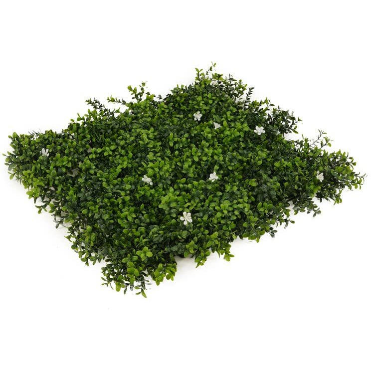 Golden Cart Plastic Artificial Wall Grass For Home Decoration (9 Pcs) I Grass Mat For Wall I Vertical Garden Artificial Plants (Green & White Design, 50Cm X 50Cm X 5Cm, Pack Of 9)