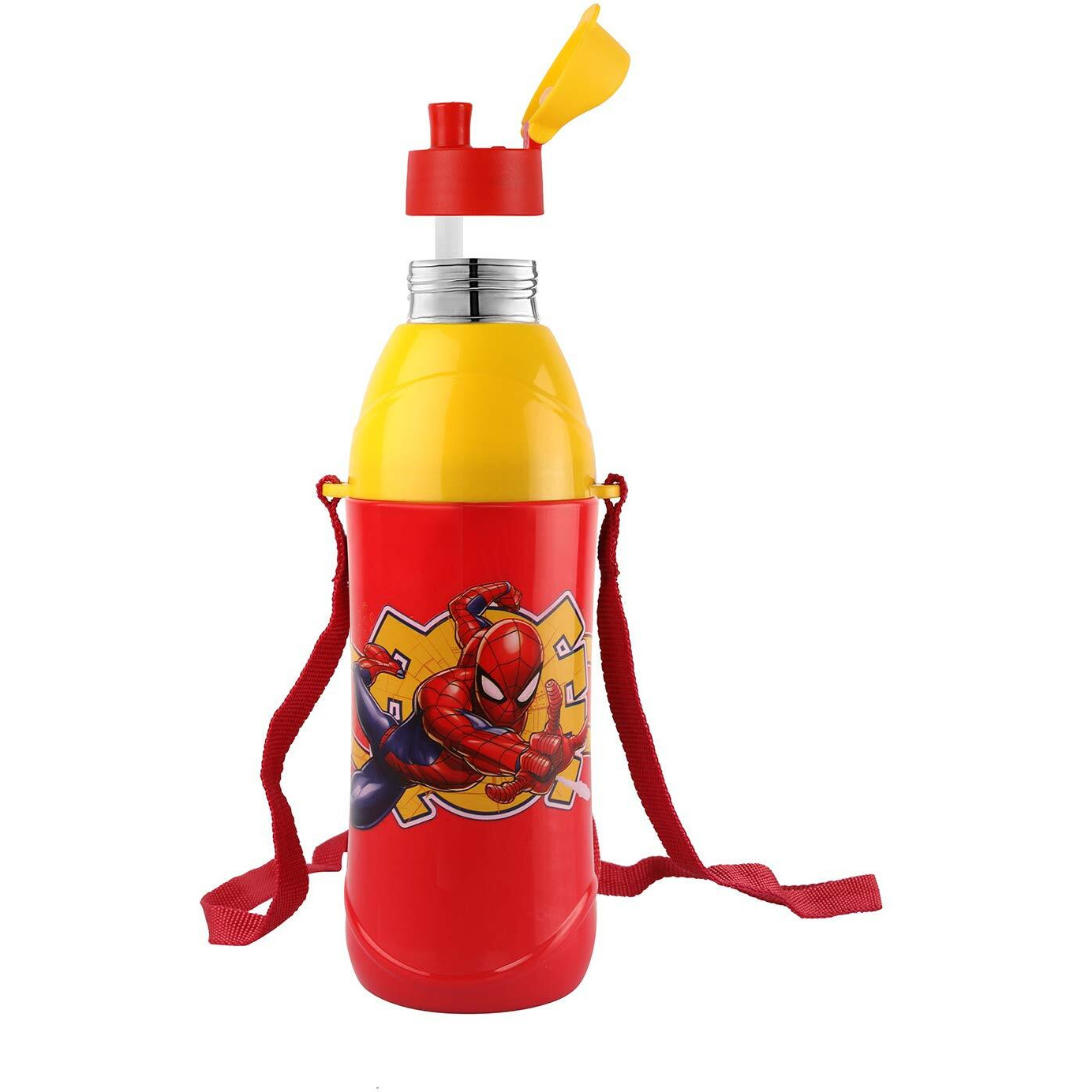 Cello Puro Steel-X Kids Zee 900 | Water Bottle With Inner Steel And Outer Plastic | Insulated Water Bottle | 700 Ml, Red