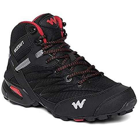Wildcraft Men's Runx Tr Hugo Black_Red Trekking&Hiking Shoes (51657) - 11 Uk/India (45 Eu) (12 Us)