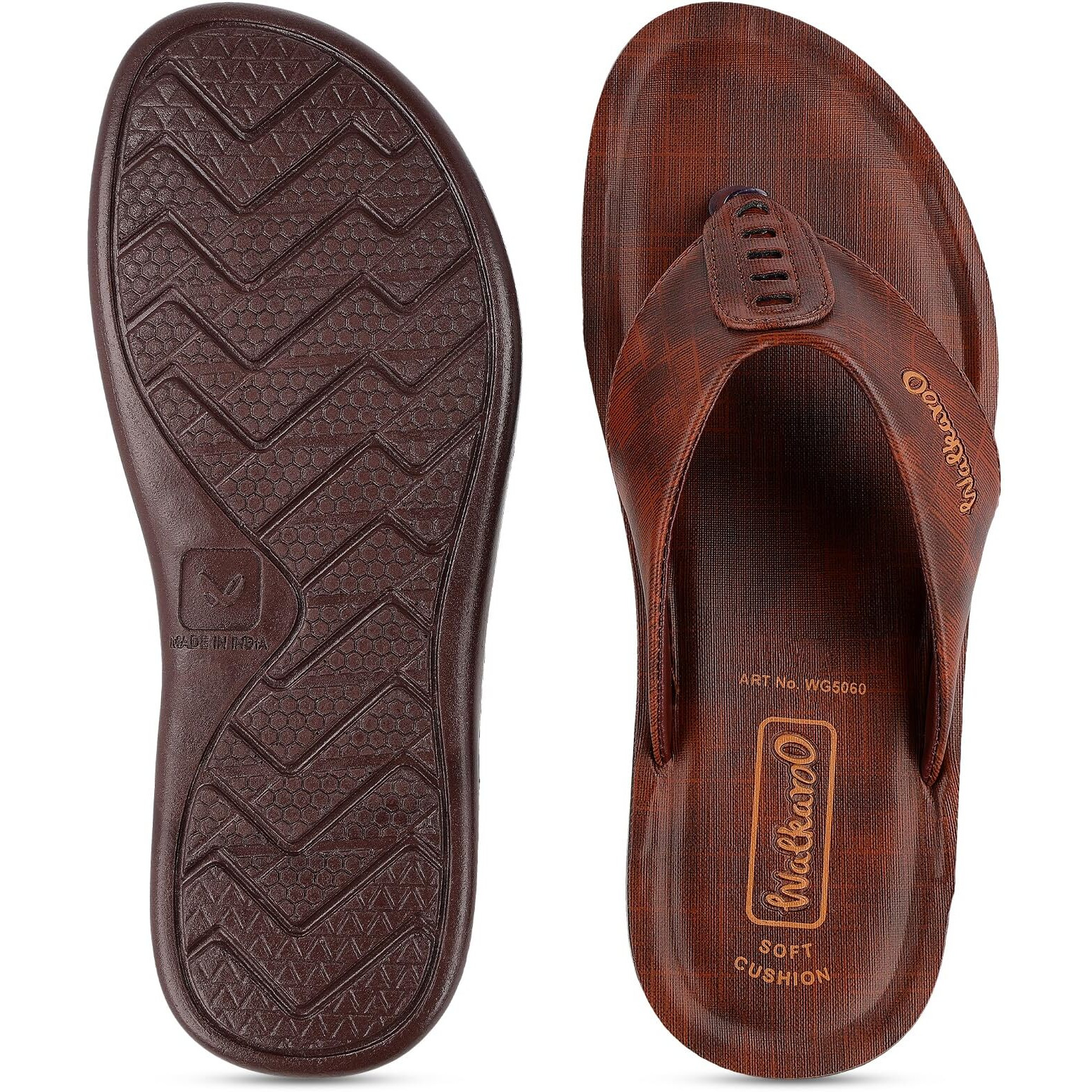 Walkaroo Wg5060 Mens Sandals For Dailywear And Regular Use For Indoor & Outdoor - Brown