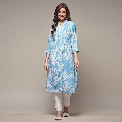 Biba Women Printed Mix And Match(Retro Fl19196_Teal_36)