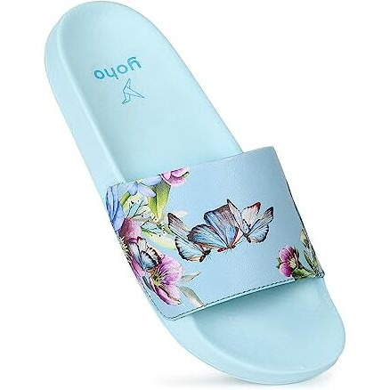 Yoho Tropica Printed Comfortable Women Slides | Stylish & Waterproof | Soft Inner Lining On Strap