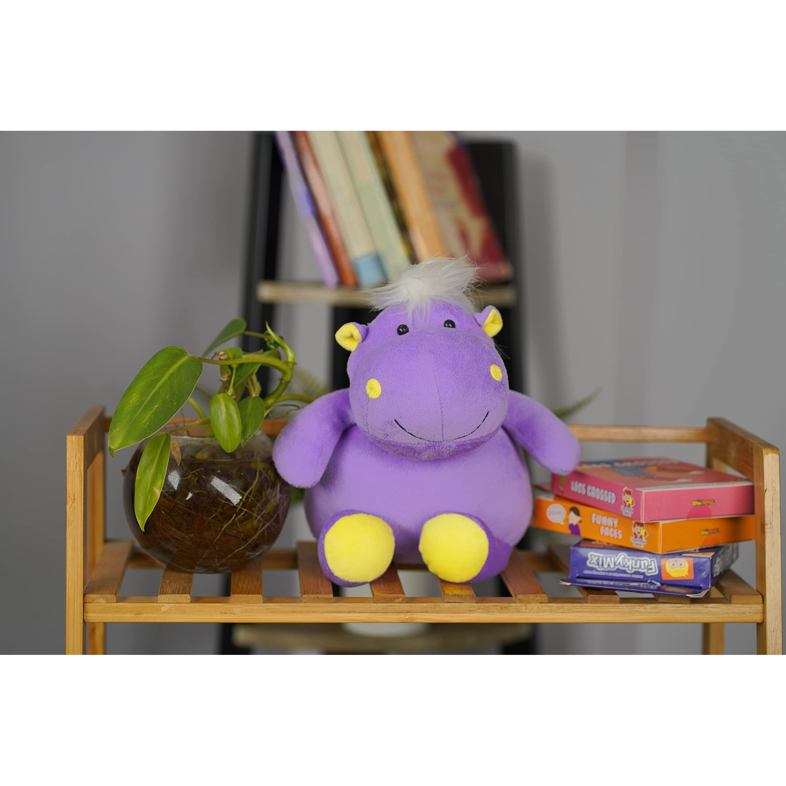 Furrendz Tammy Hippo 10" Plush|Animal Character Soft Toy-Hippo|Furry Plush|Soft & Anti Allergic Fabric|Safe For Kids|Role Playtoy|Easy To Wash|Best Birthday & Return Gift For Kids 1 Yrs+|Made In India