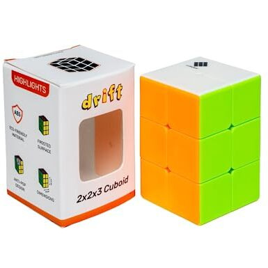 Cubelelo Drift 2X2X3 Cuboid Stickerless Puzzle | Unique Twist | Smooth Rotations For Stress Relief & Brain Teasers | Ideal Puzzle For Kids & Adults
