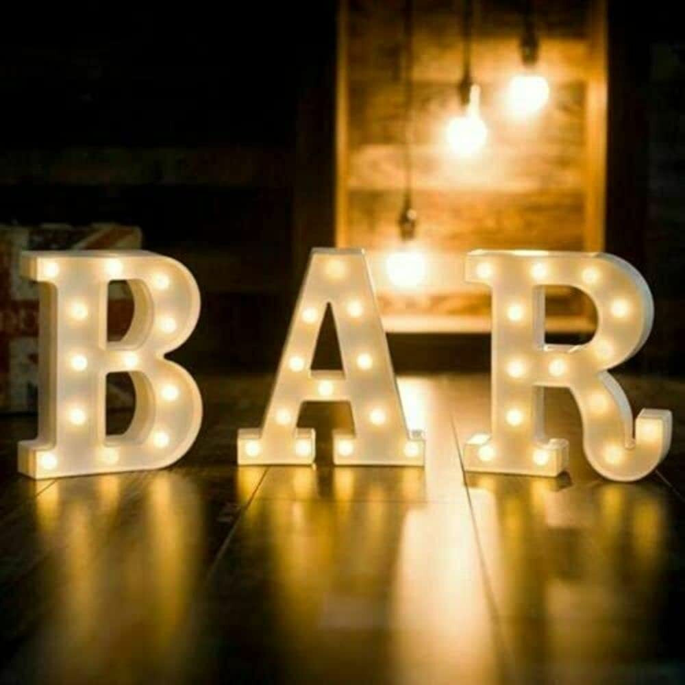 Satyam Kraft 1 Pcs Marquee Alphabet Shaped Letter Led Name Light For Aesthetic Decorations, Romantic Gift, Valentine, Room, Bedroom, Home Decor, Wedding, Birthday, Anniversary, Night And Wall Lamp (S)