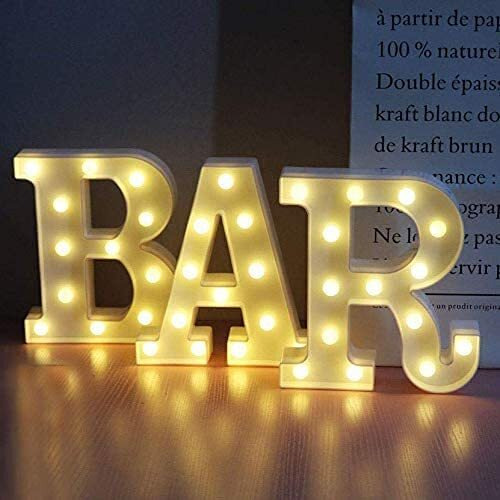 Satyam Kraft 1 Pcs Marquee Alphabet Shaped Letter Led Name Light For Aesthetic Decorations, Romantic Gift, Valentine, Room, Bedroom, Home Decor, Wedding, Birthday, Anniversary, Night And Wall Lamp (S)