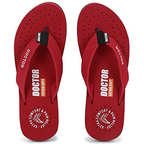 Doctor Extra Soft Women's Care Orthopaedic Diabetic Comfortable Mcr Flip-Flop Slippers D-16-Feelgood-Maroon-9Uk