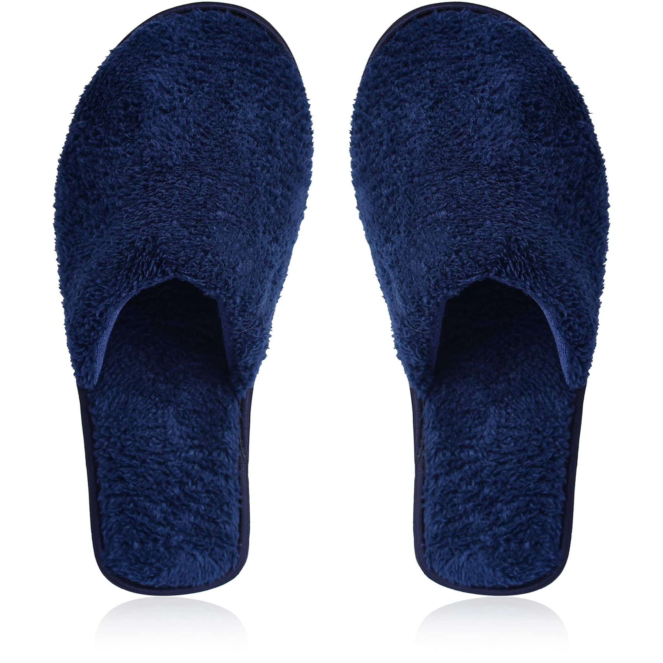 Mifuzi Women's Furry Fur Slippers For Home House Bedroom Room Indoor Carpet Cozy Comfortable Closed Toe Soft Sole Fluffy Fuzzy Plush Warm Cloth Woolen Winter Slippers Blue 7