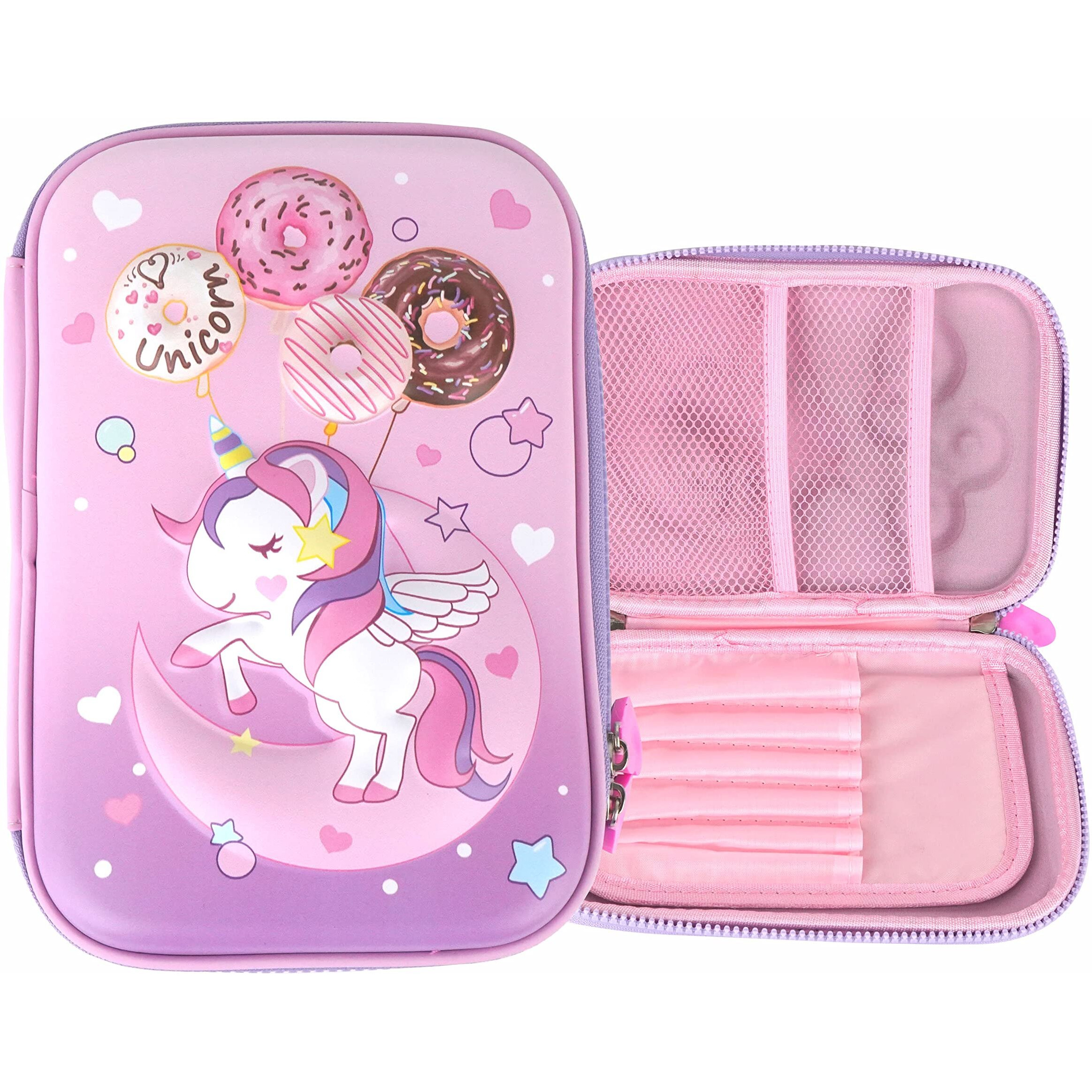 Cable World New Kids Designer Hardtop Pencil Case For Girls And Women (Multi Color) (Multi Design)