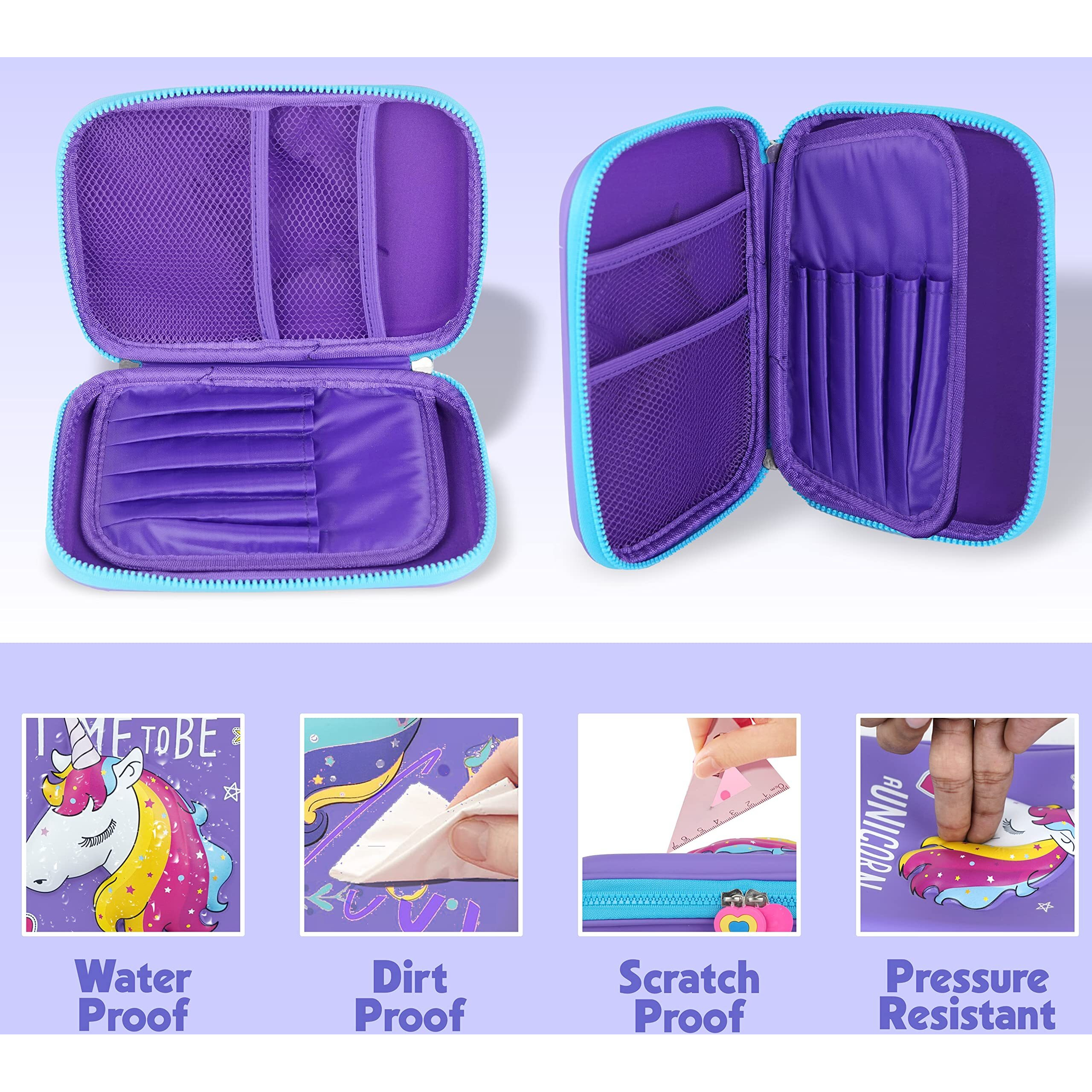 Cable World New Kids Designer Hardtop Pencil Case For Girls And Women (Multi Color) (Multi Design)