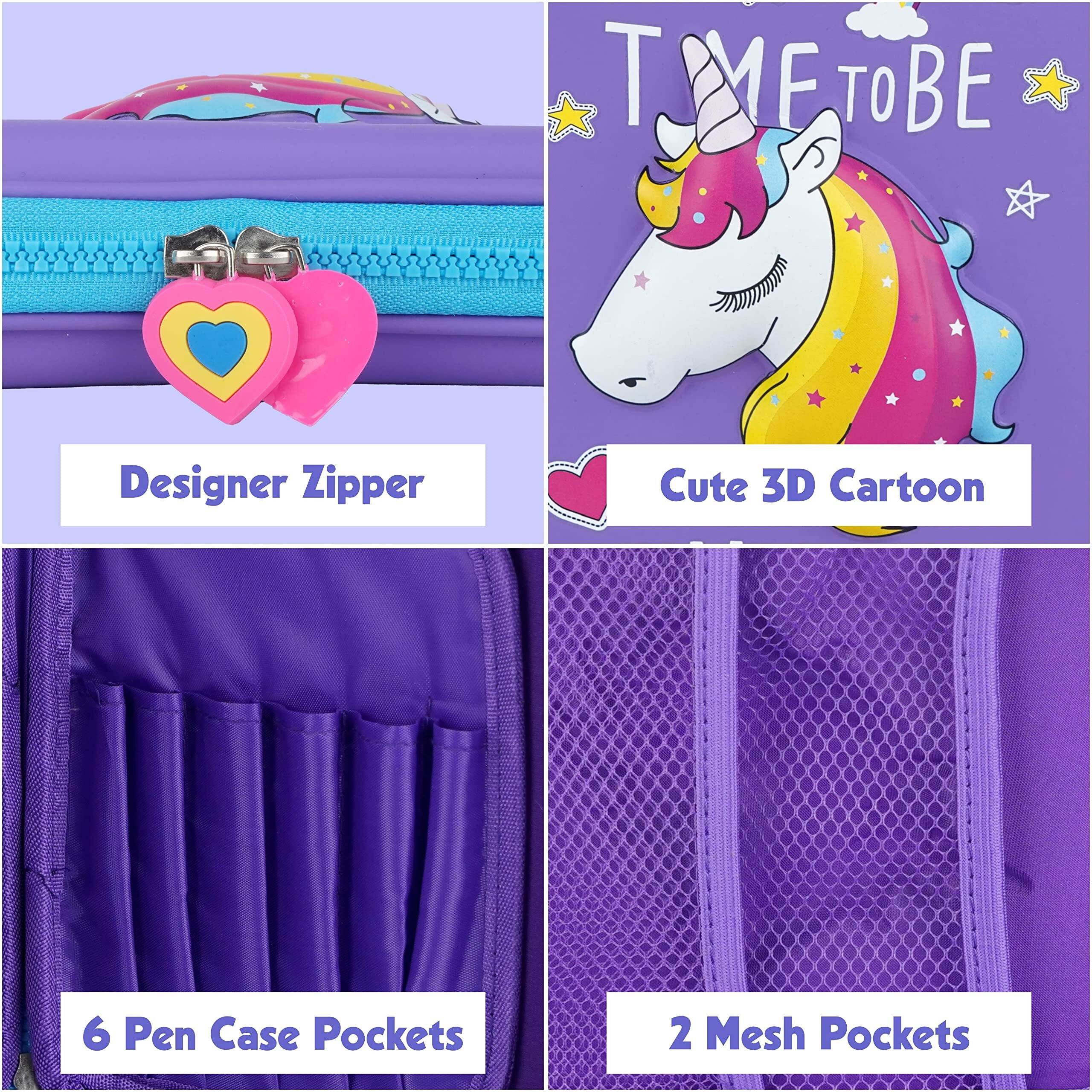 Cable World New Kids Designer Hardtop Pencil Case For Girls And Women (Multi Color) (Multi Design)