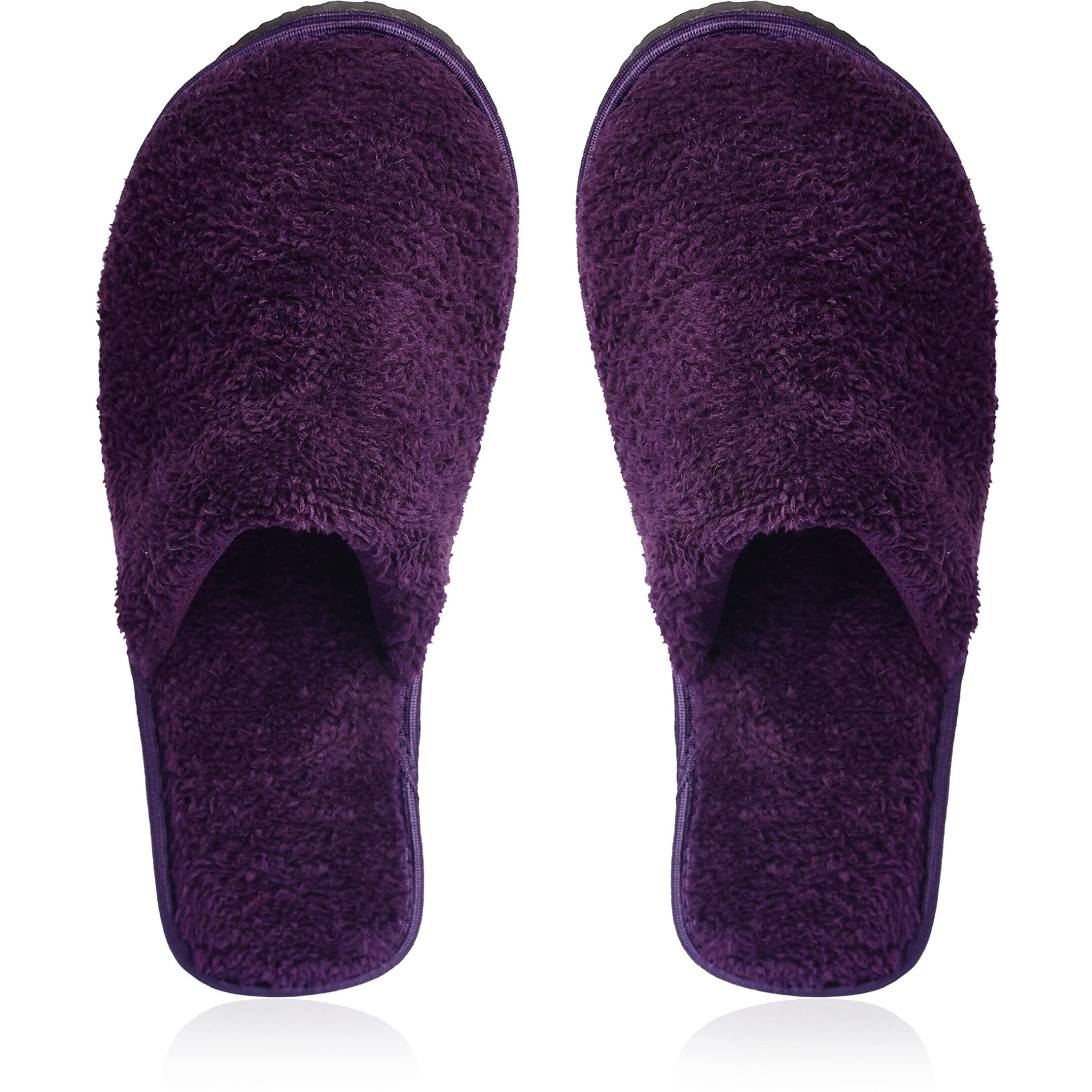Mifuzi Women's Furry Fur Slippers For Home House Bedroom Room Indoor Carpet Cozy Comfortable Closed Toe Soft Sole Fluffy Fuzzy Plush Warm Cloth Woolen Winter Slippers Magenta 7