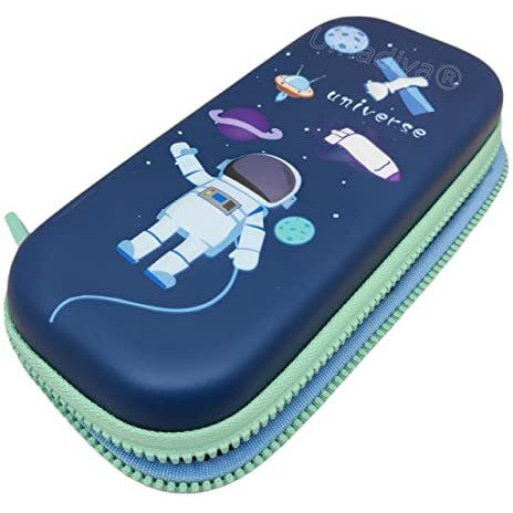 Umadiya 3D Cover Eva Space Astronaut Theme Pencil Case Large Capacity Pencil Pouch Bag Compass School Pouch Organizer For Students Kids Stylish Pen Holder Pouch Stationery Box - Canvas, Multicolor
