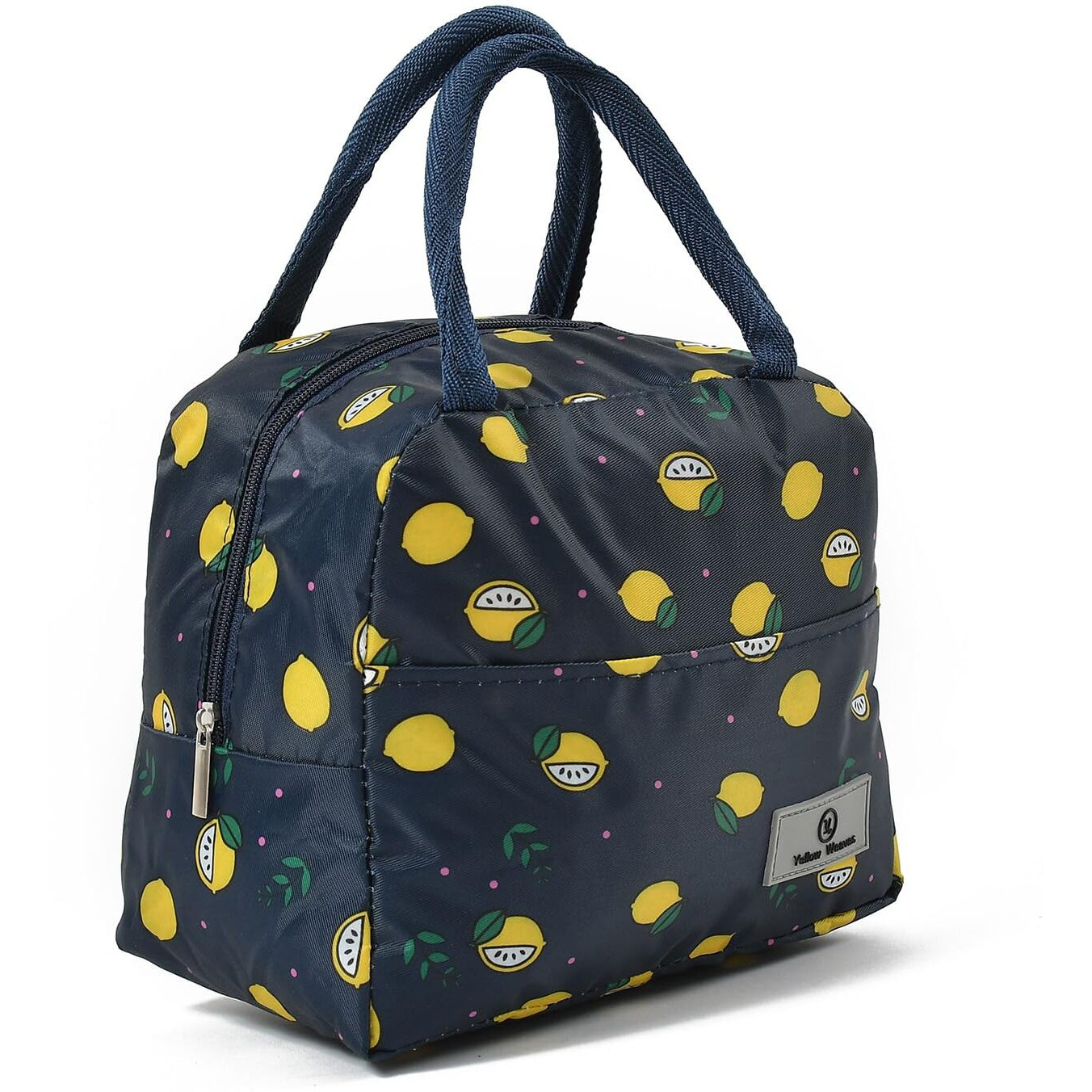 Yellow Weaves Insulated Travel Lunch/Tiffin/Storage Bag For Office, College & School Polyester, Regular Size (Dark Blue), 0.5 Litres