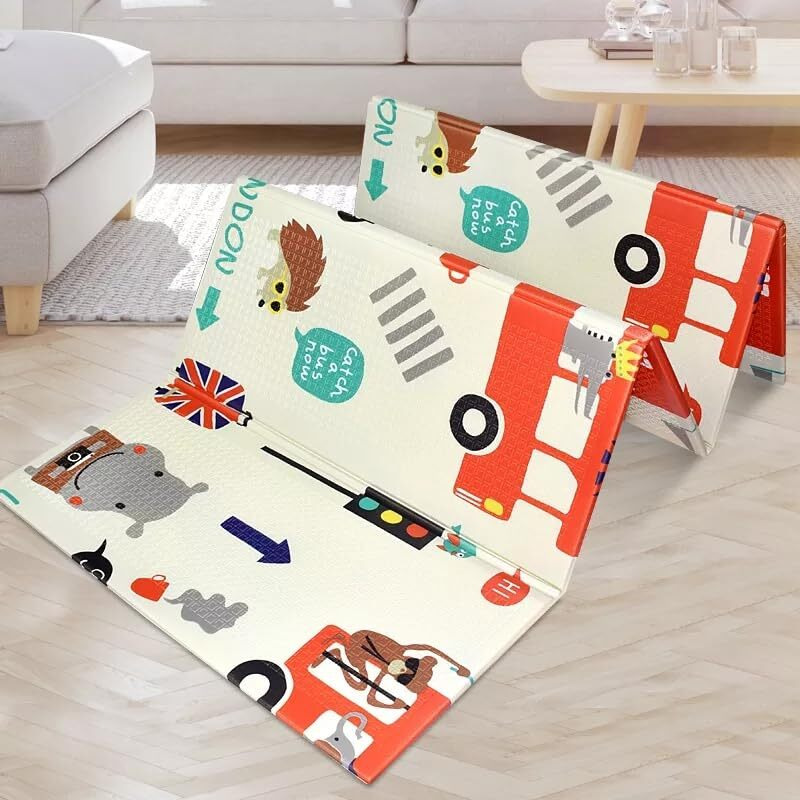 Skylofts Waterproof Double Side Baby Playmat For Babies Crawling Mat Floor Mat For Toddler Playmat For Kids Picnic Mats (Large Size) With Zip Bag (150Cm*200Cm Xpe)
