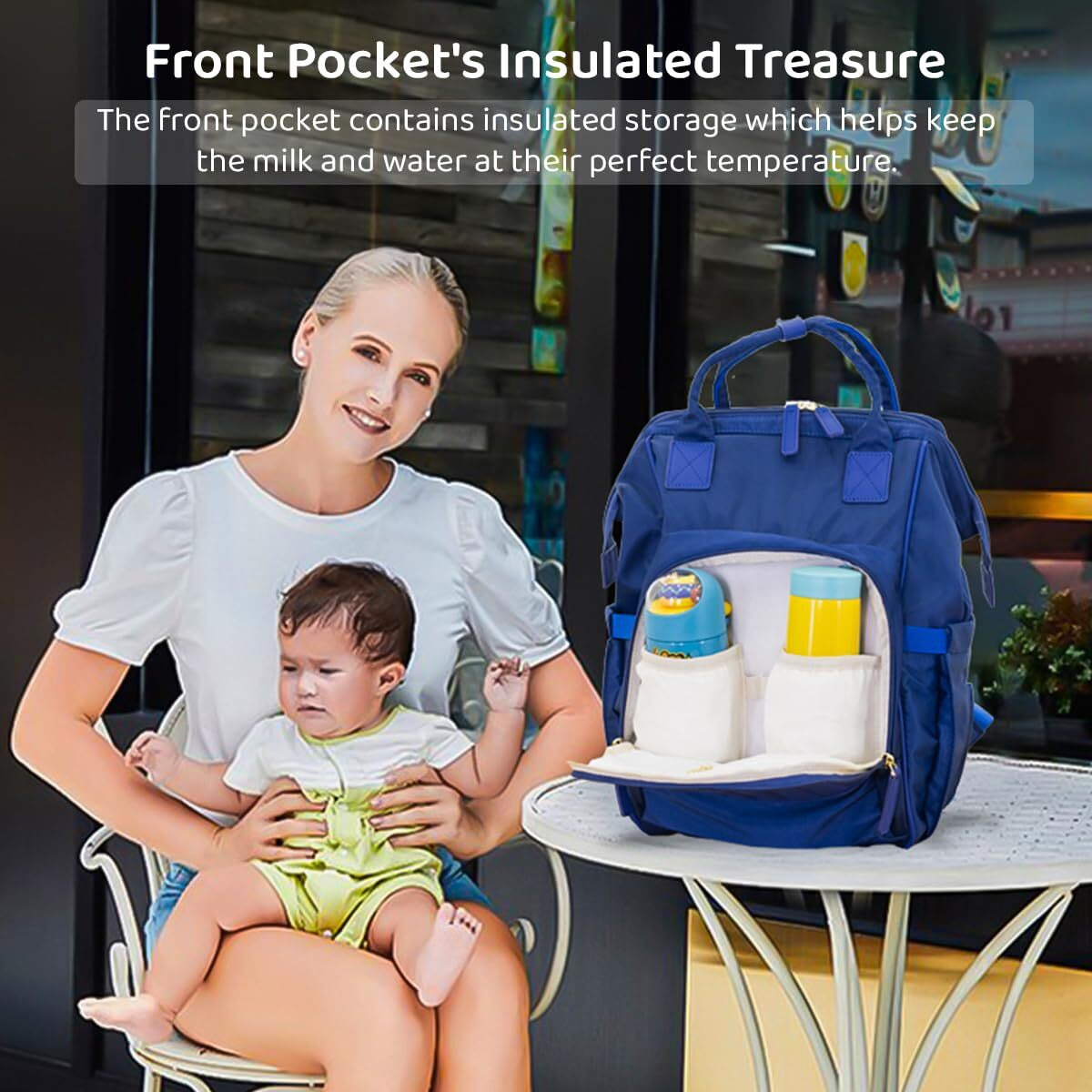 Staranddaisy Diaper Bag For Baby/Bags For Mothers Carry/Women Carry Maternity Bag With Bottle Holder, Multi Compartments With Pockets, Waterproof, Travel Friendly, Lightweight (Joy Blue)