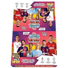 Topps Uefa Champions League Match Attax 23/24 Trading And Collectible Card Game(Flow Pack- Pack Of 40)