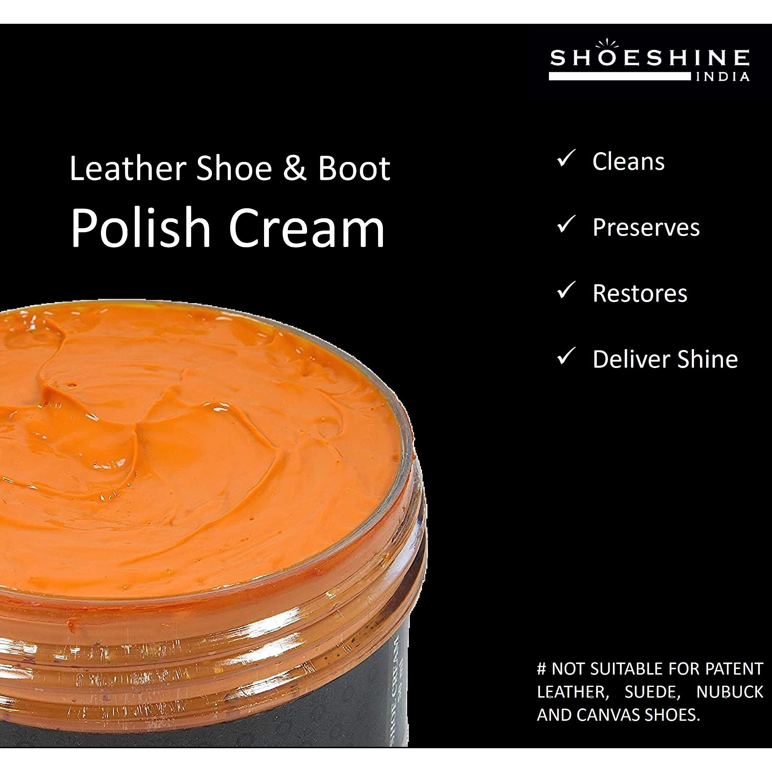 Shoeshine Shoe Cream- Leather Tan Shoe Polish For Formal Leather Shoes And Boot