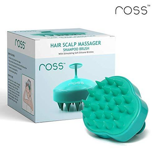 Ross Hair Scalp Massager Shampoo Brush With Soft Silicone Bristles For Manual Head Massager, Green