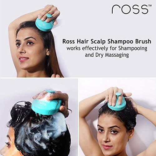 Ross Hair Scalp Massager Shampoo Brush With Soft Silicone Bristles For Manual Head Massager, Green